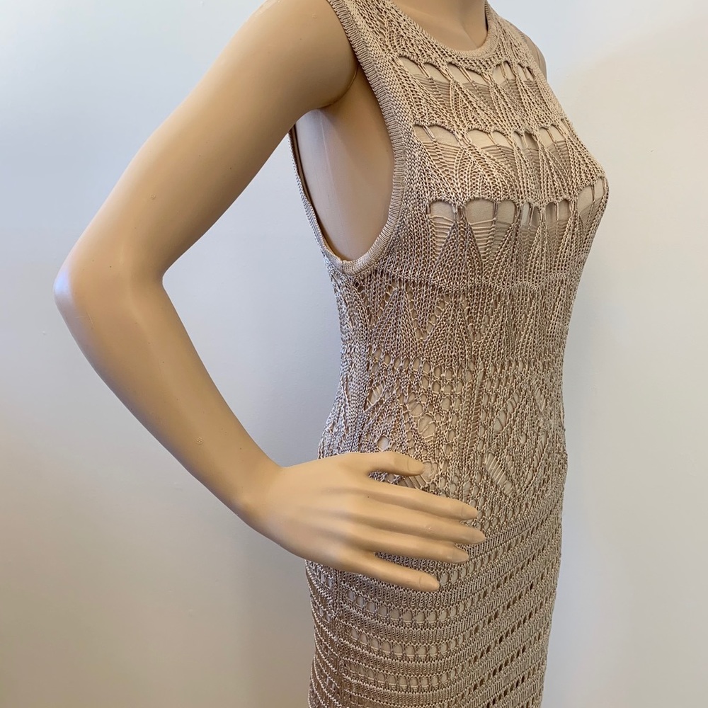 VENUS Champagne Crotched Knit Dress